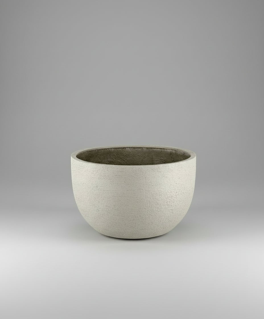 Struttura New Egg Pot Low Cream White - Acacia Garden Center