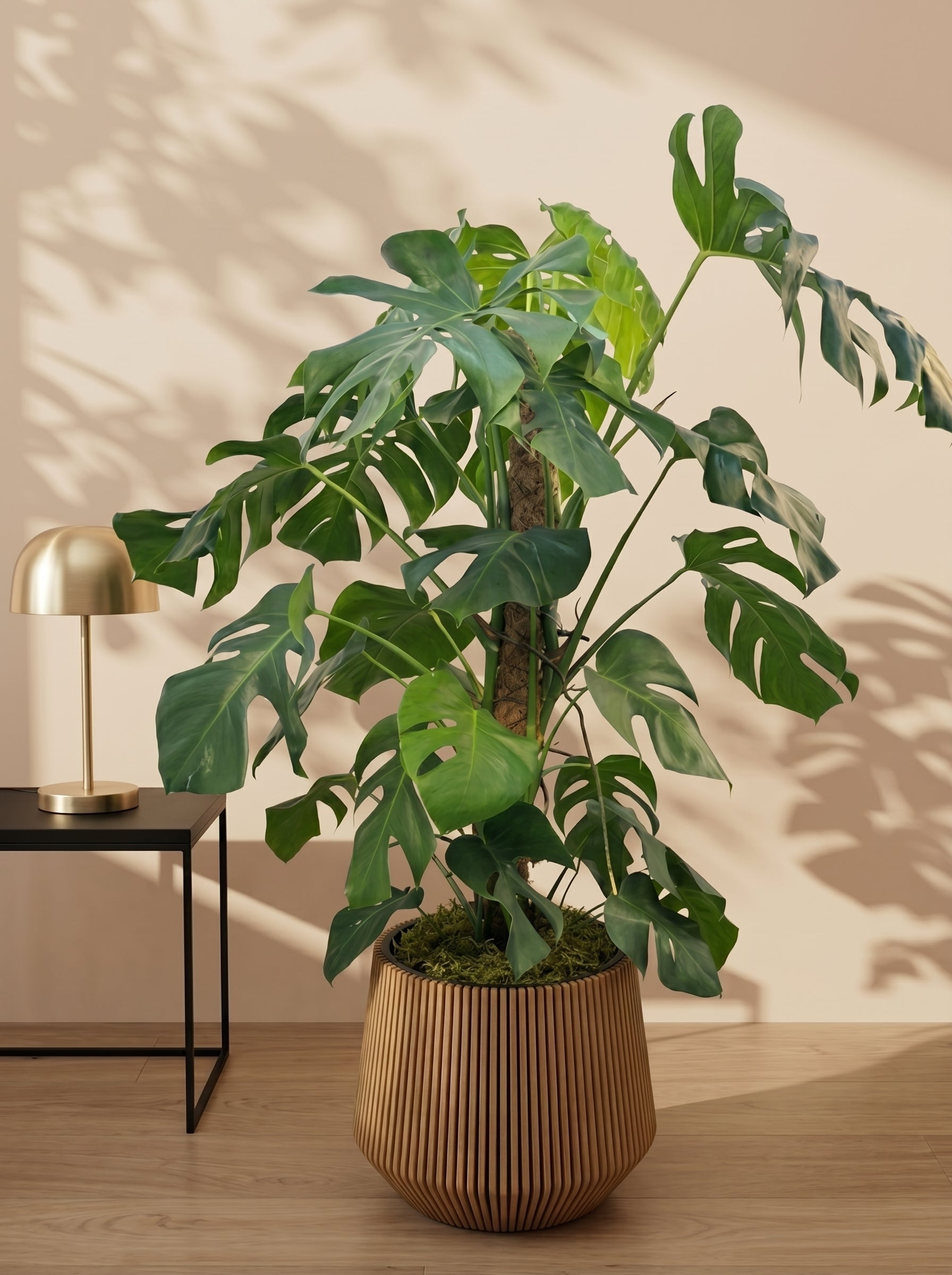 Swiss Cheese Plant (Monstera deliciosa) | Moss Stick, 1.2–1.4 m - Acacia Garden Center