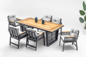 Terrazi Artemis Plus Dining Set - Acacia Garden Center