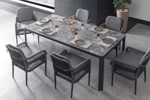 Terrazi Aston Dining Set Anthracite - Acacia Garden Center