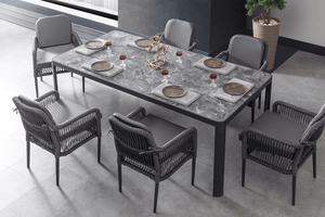 Terrazi Aston Dining Set Anthracite - Acacia Garden Center
