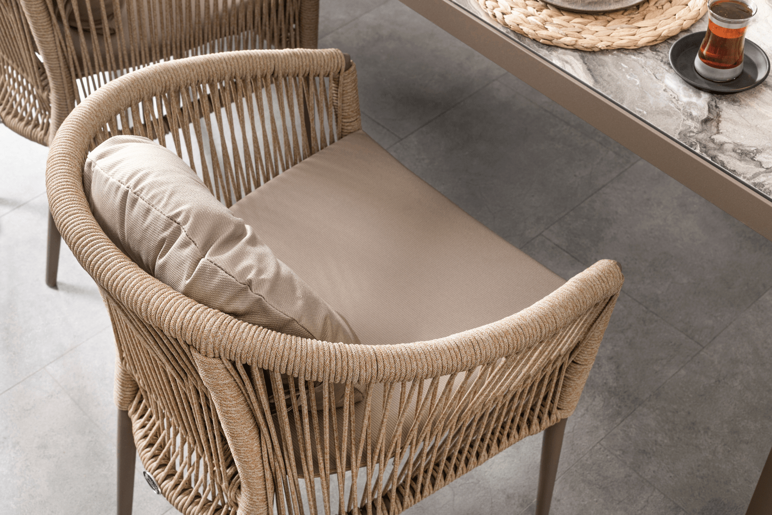 Terrazi Mitra Dining Set Cappucino - Acacia Garden Center