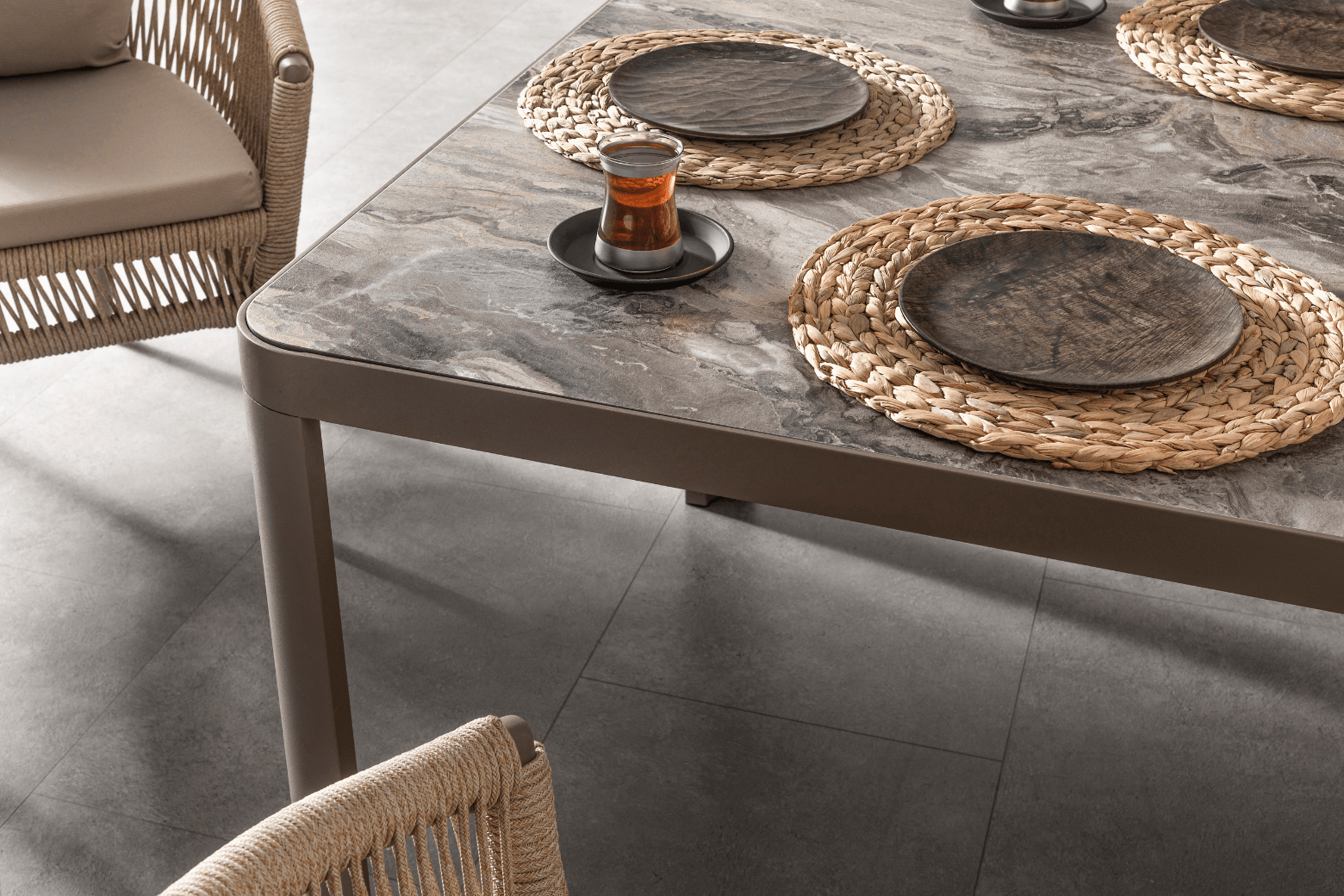 Terrazi Mitra Dining Set Cappucino - Acacia Garden Center