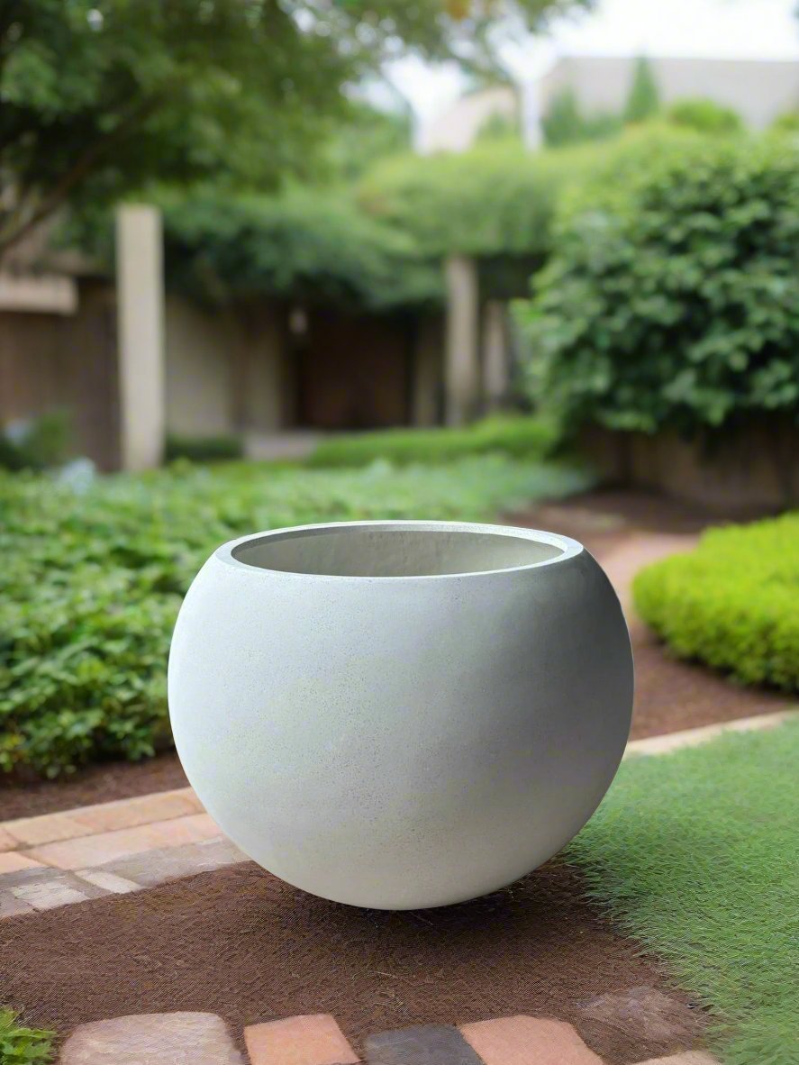Terrazzo Planter HP 1146, White Terrazzo - Acacia Garden Center