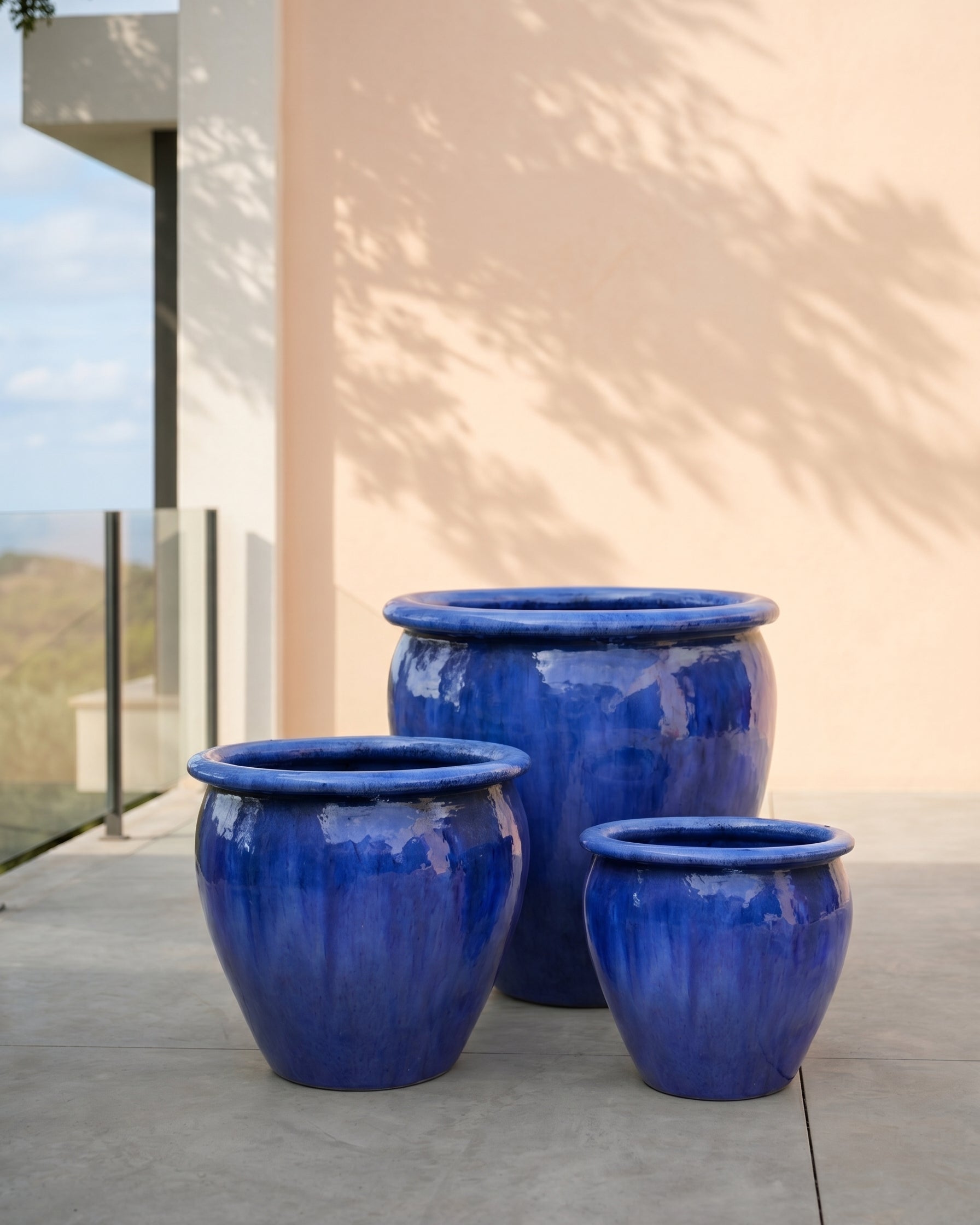 Tree Planter (Atlantis) | Hand - Glazed Ceramic, Dia. 35–67 cm - Acacia Garden Center