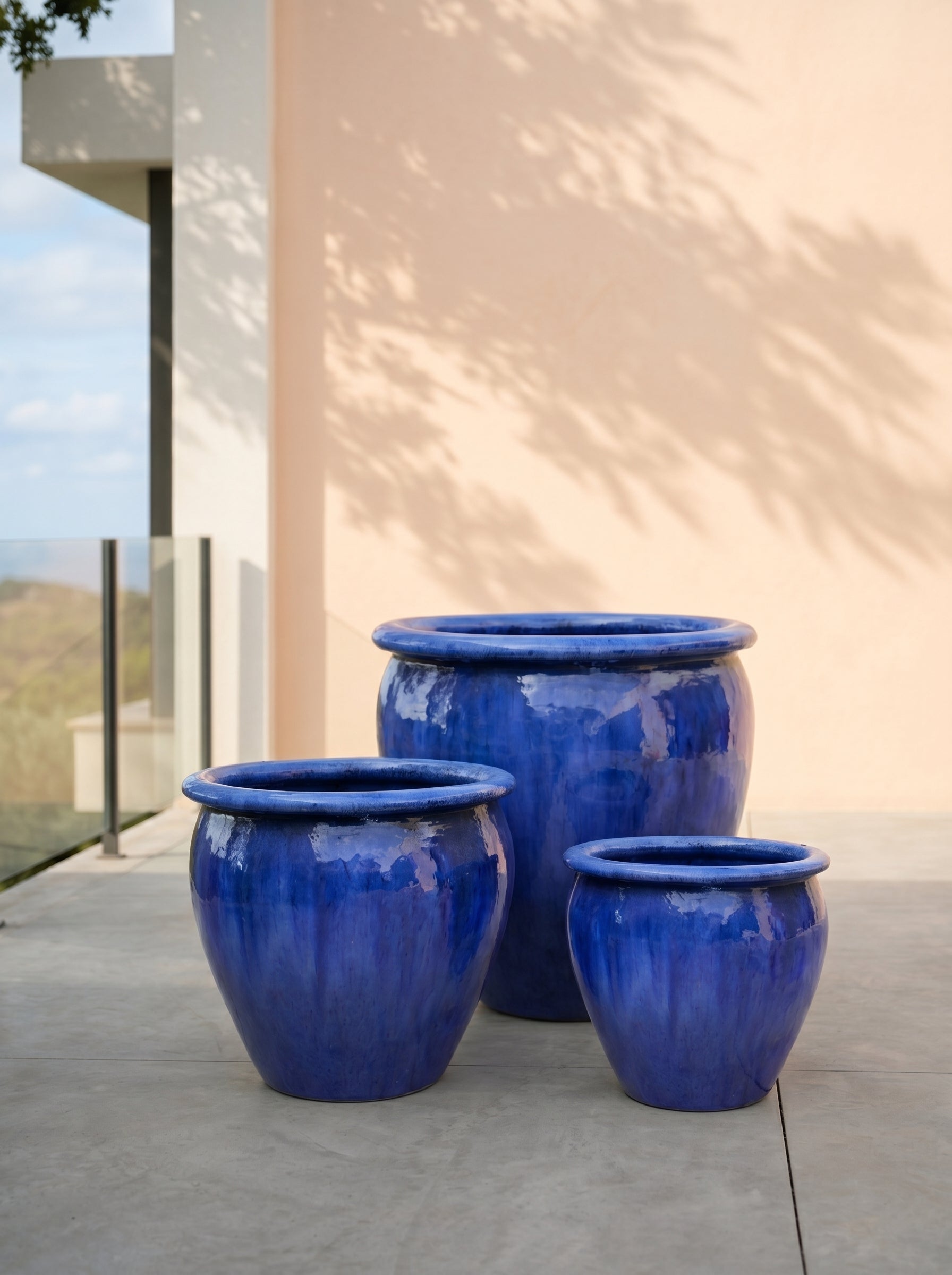 Tree Planter (Atlantis) | Hand - Glazed Ceramic, Dia. 35–67 cm - Acacia Garden Center