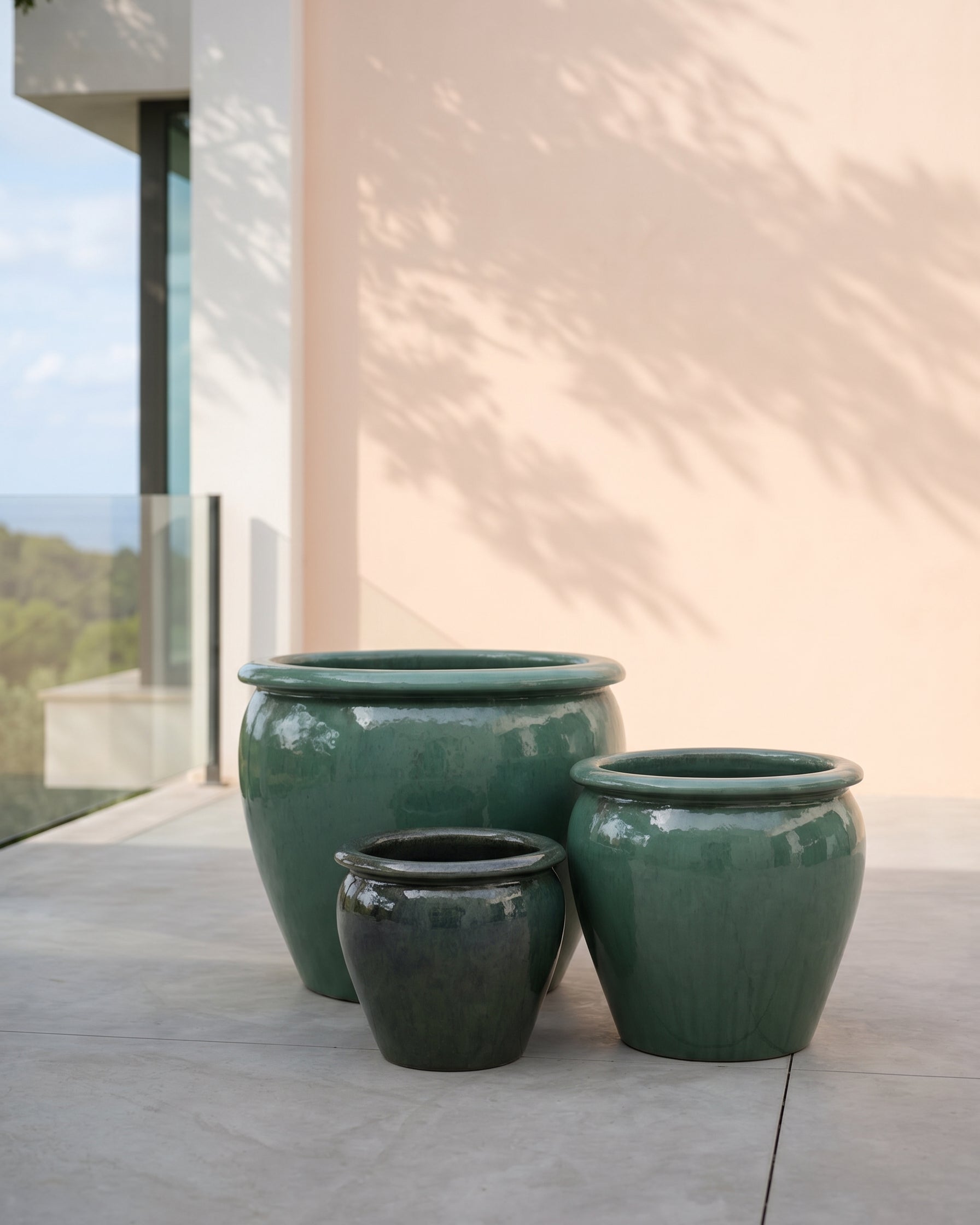 Tree Planter (Atlantis) | Hand - Glazed Ceramic, Dia. 35–67 cm - Acacia Garden Center