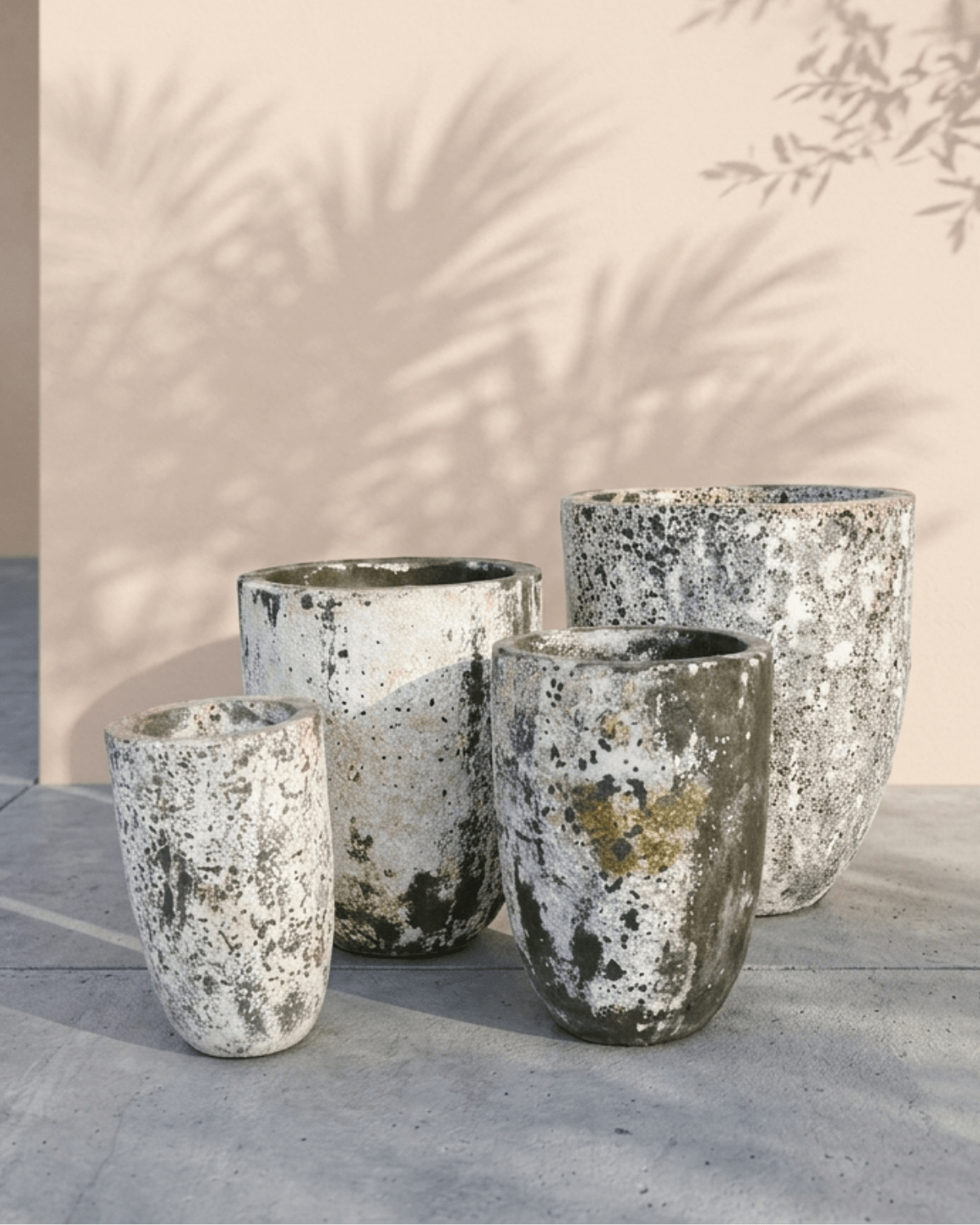 U Planter (Atlantis) | Hand - Glazed Silver Sand Ceramic, Dia. 41–64 cm - Acacia Garden Center
