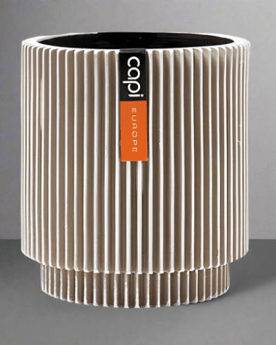 Vase Cylinder Groove BGVI 312 - Acacia Garden Center