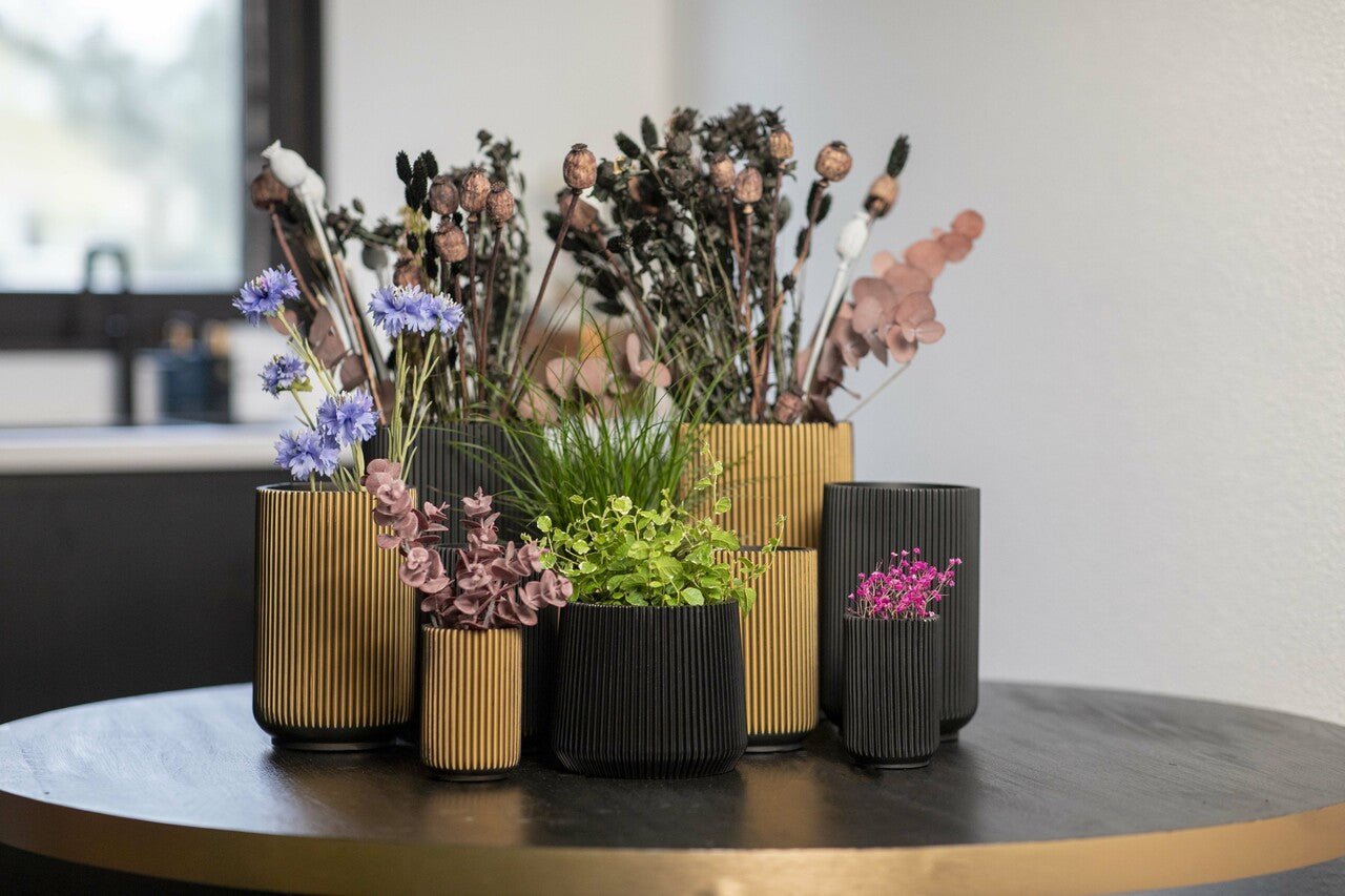 Vase, High Groove - Acacia Garden Center