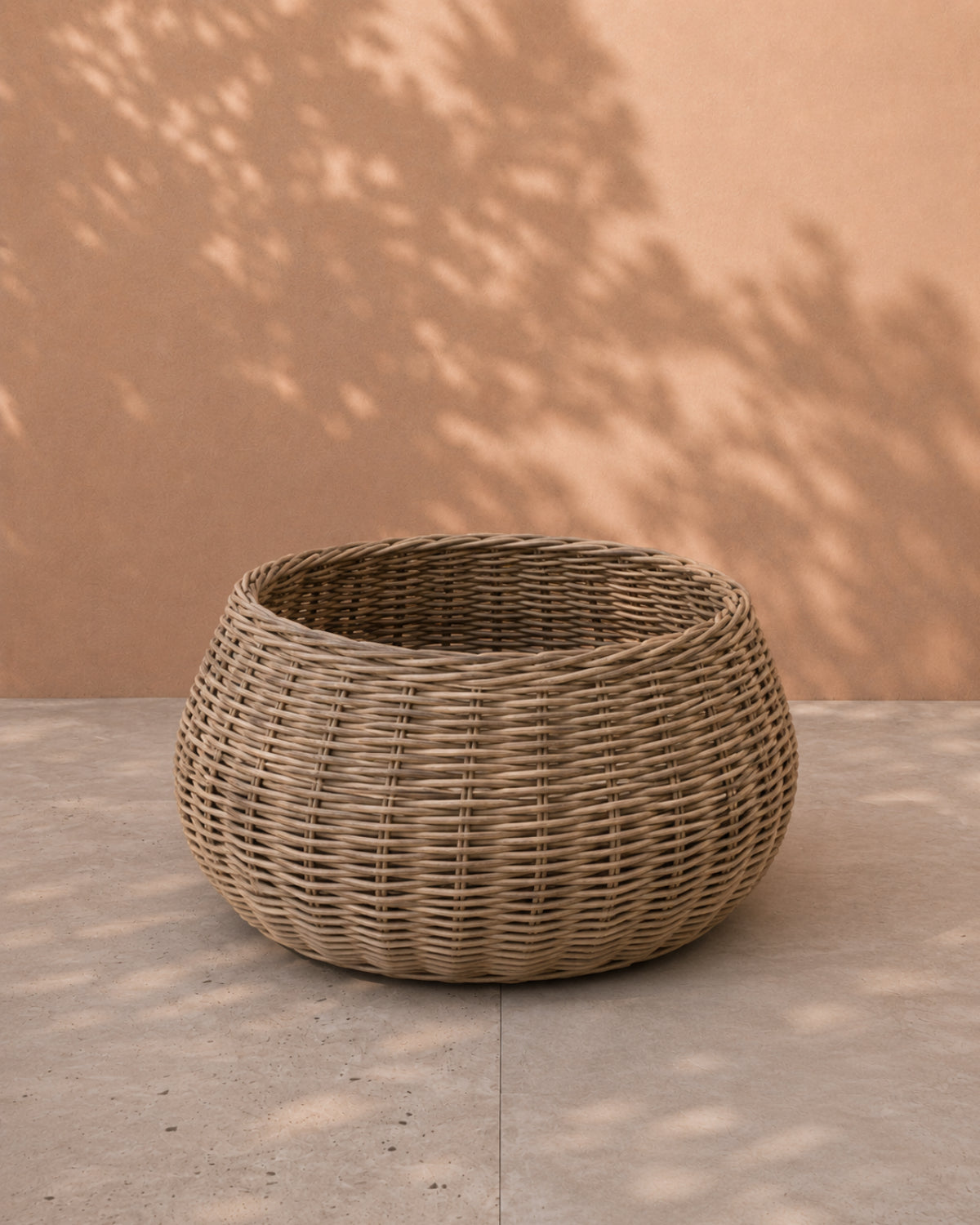 Van der Leeden Basket Round 302667 58x43cm, Grey - Acacia Garden Center