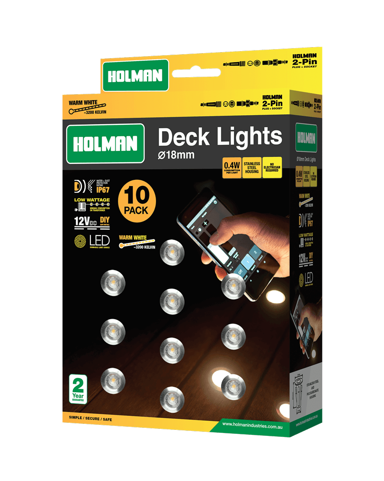 Warm White Deck Lights - Acacia Garden Center