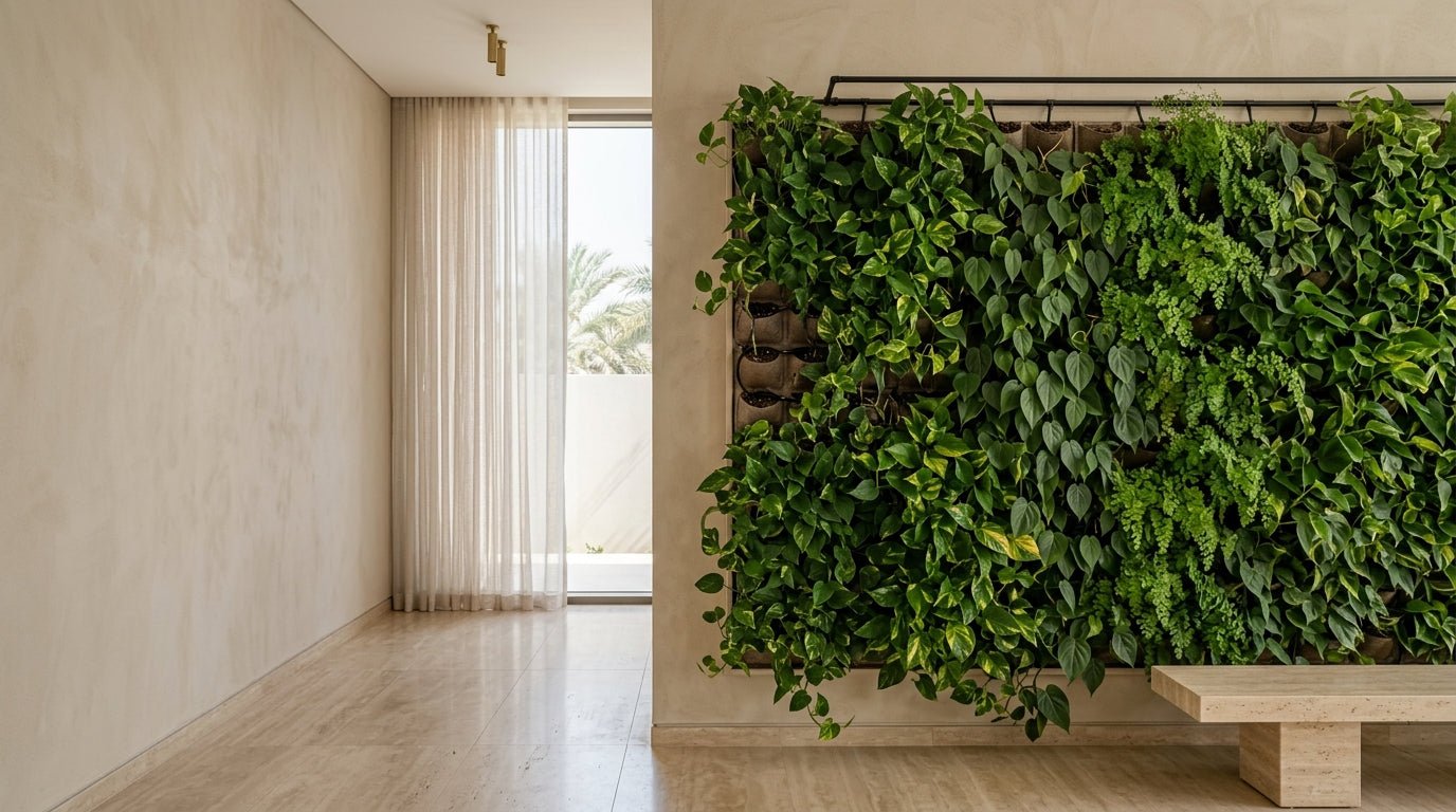 How to Build a Green Wall in a UAE Home or Villa - Acacia Garden Center