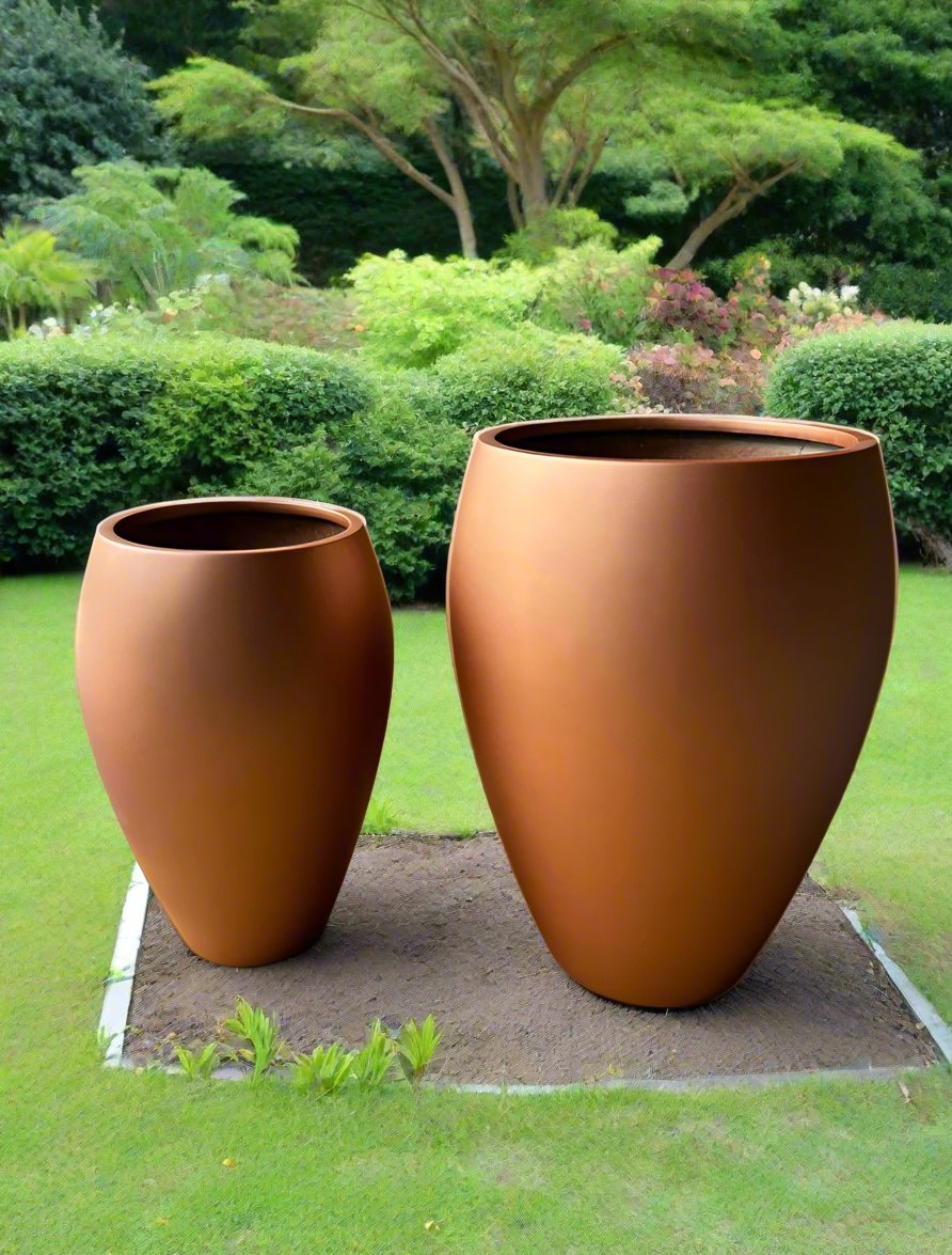 Fiberglass Planter, HP 1061, Copper Color