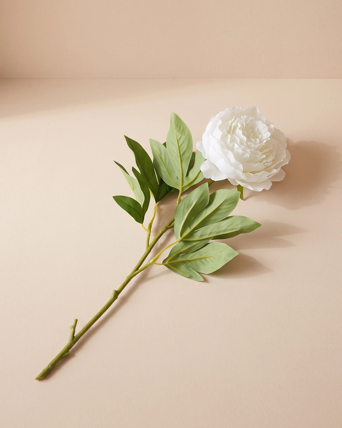 Artificial Peony Stem - Cream