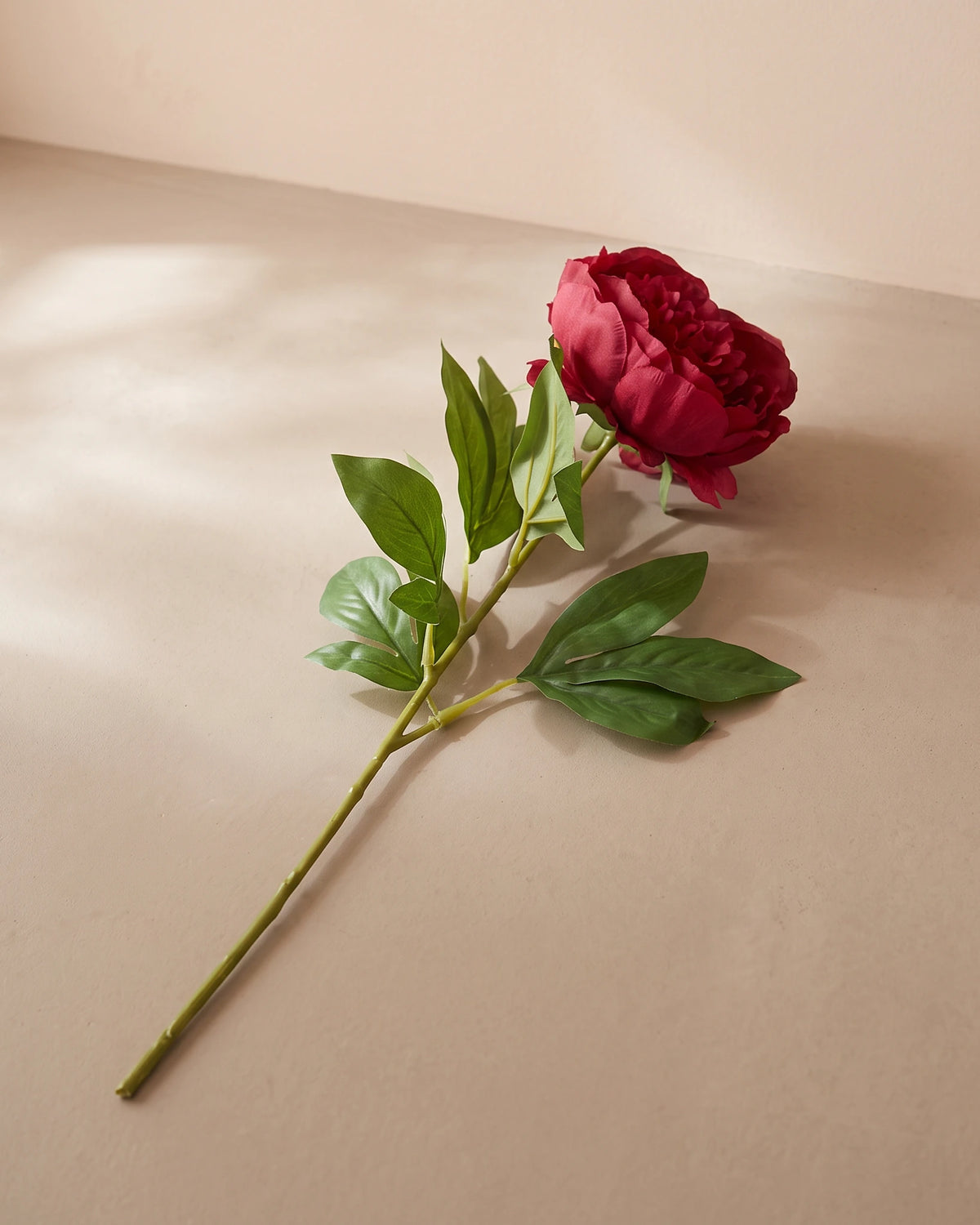 Artificial Peony Stem - Red