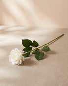 Artificial Rose Stem, Diamond - White
