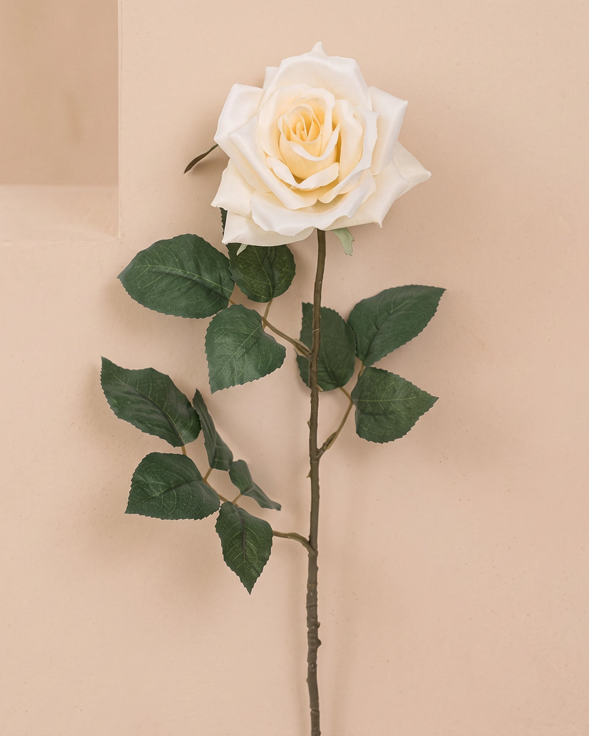 Artificial Rose Stem, Emily - Cream
