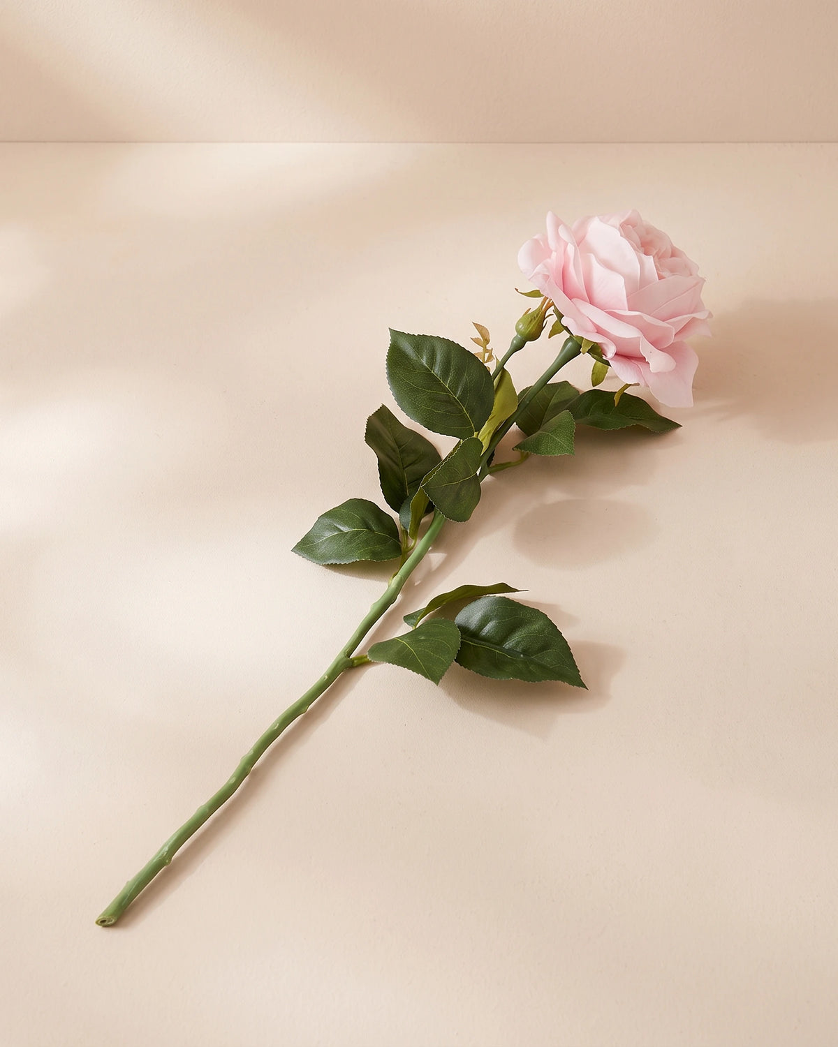 Artificial Rose Stem, Real Touch - Pink / 68 cm