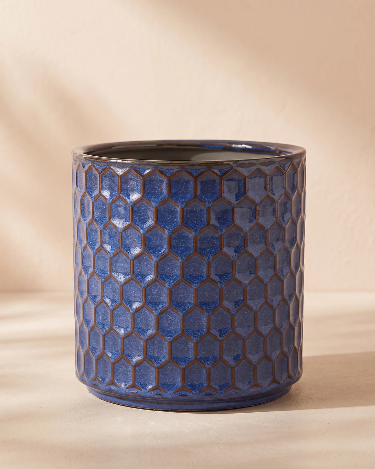 Carol Cylinder Pot Blue