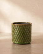 Carol Cylinder Pot Green