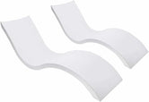 Ledge Lounger Signature Chaise 0-9" Water Depth, White