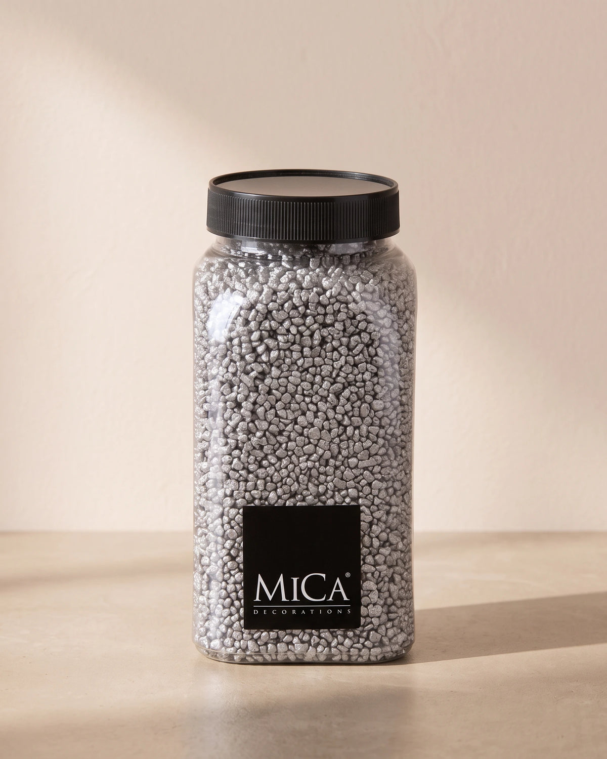 Decorative Pebbles Granulate, 650ml - Silver