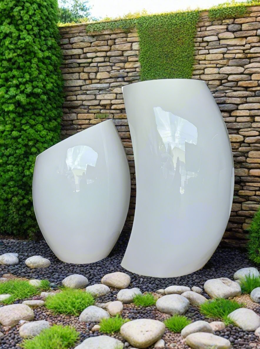 Fiberglass Planter, HP 1061, Shiny White