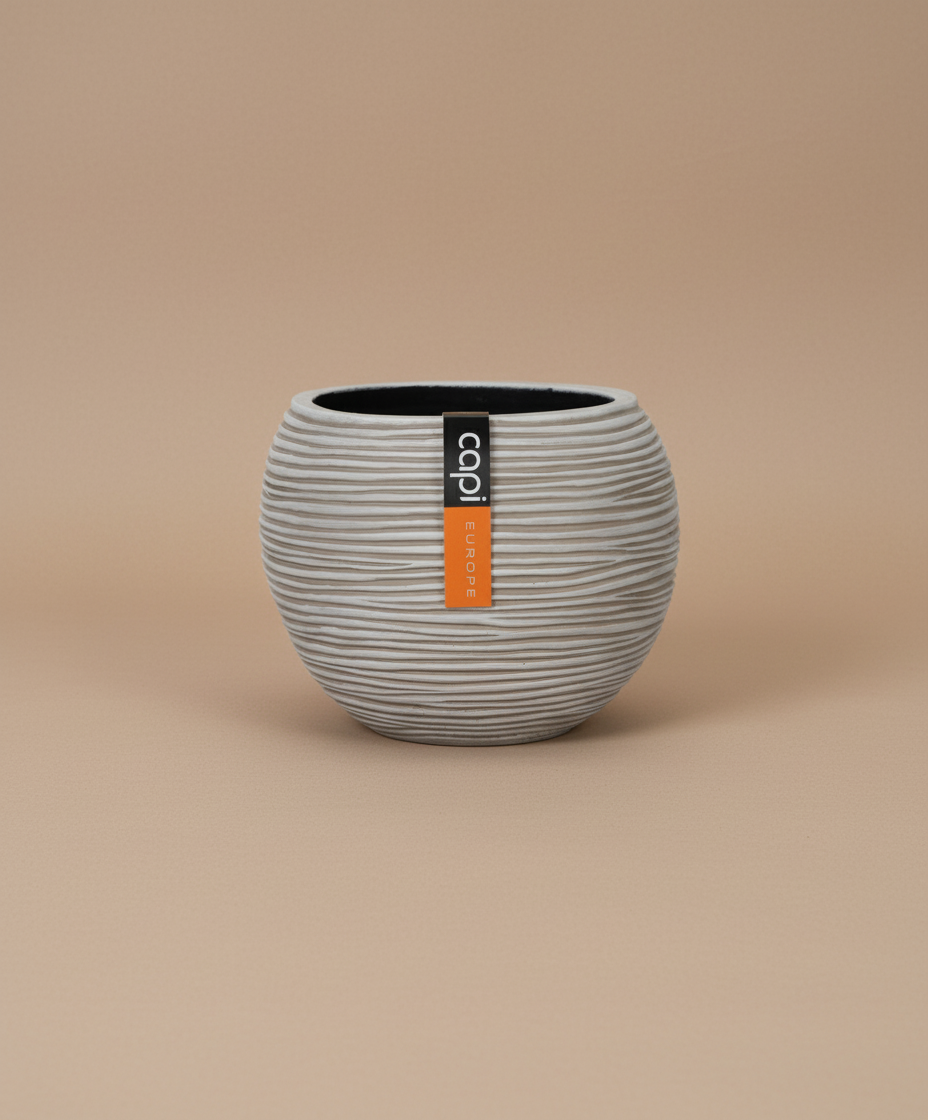 مزهرية طبيعية من كابي أوروبا على شكل كرة مضلعة