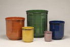 Metal Planter Pot, Vibrant Ceramic Look &mdash; Blue &amp; Pink — Opaxa, Acacia Garden Center