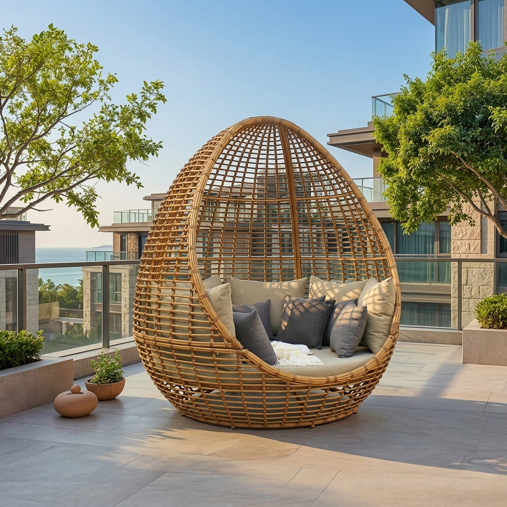 Cocoon Daybed Lounger (ATC) | Enclosed Oval Design, 2–3 Seater