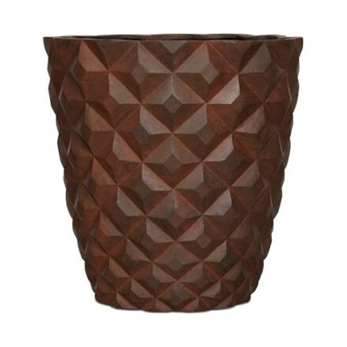 Capi Heraldry Vase Tapered Round Brown