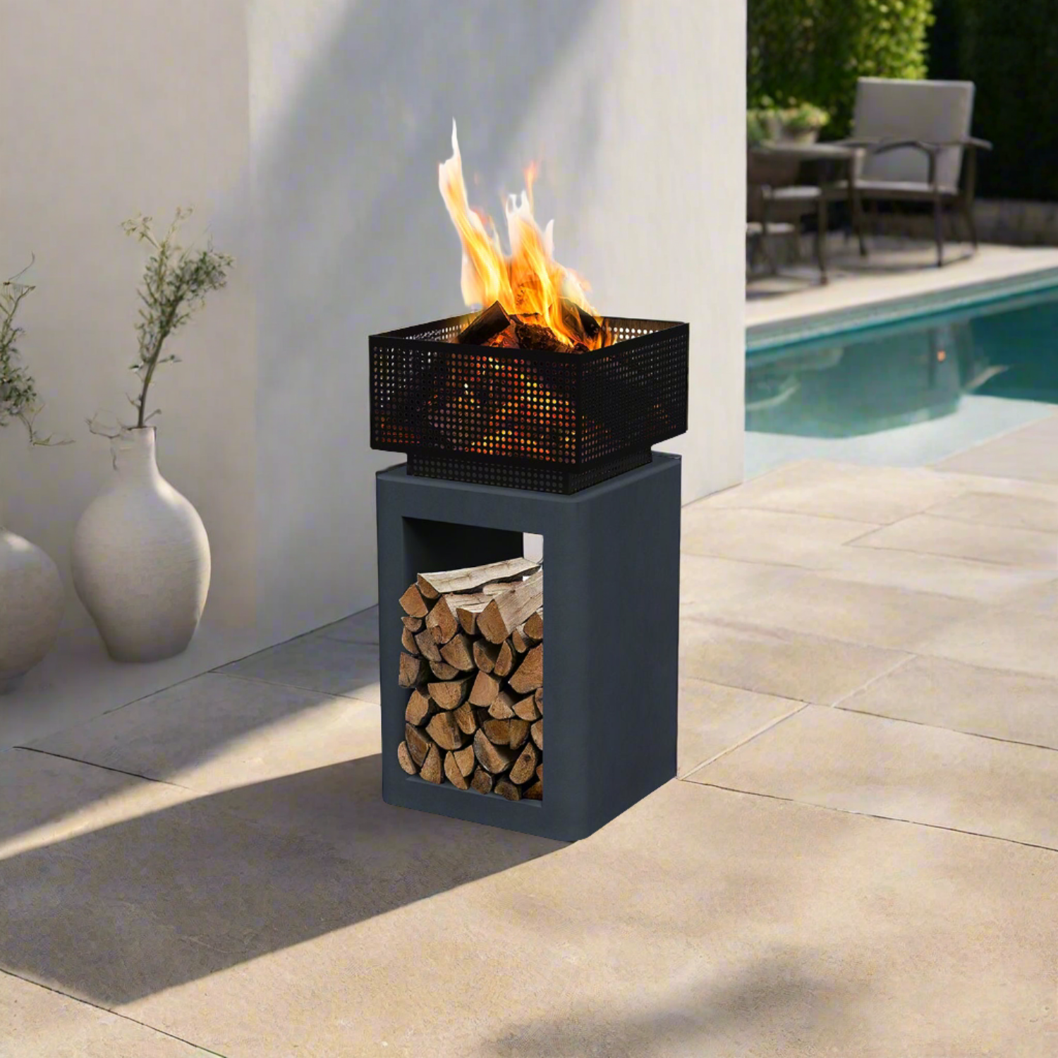 Ronglin Fire Pit GRC Wood Burner 35x50cm