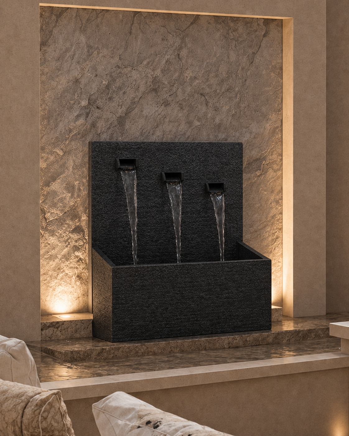 Polyresin Water Fountain (DW235027) | Cascading Design, 72 × 30 × 60 cm