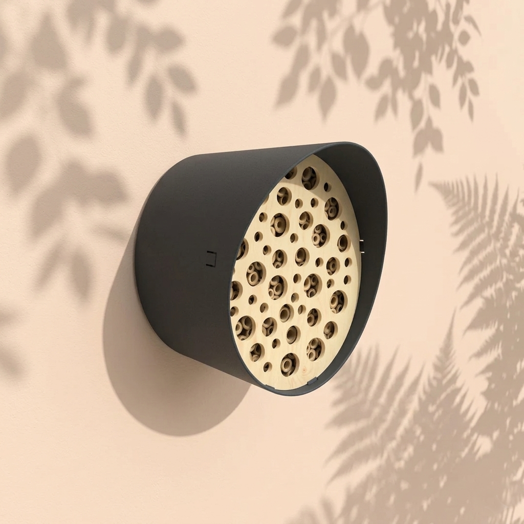 Black Capi Europe Bee Hotel Oval | Pollinator Habitat - Acacia Garden Center