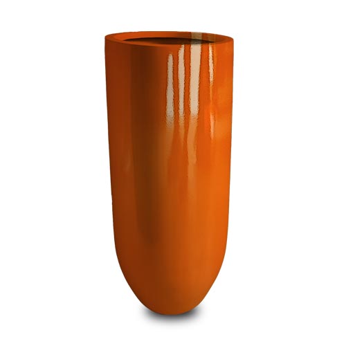 Fiberglass Pot HP1253 50x115cm Shiny Orange