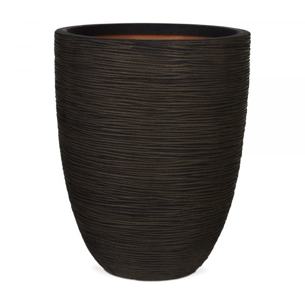 Vase Elegant Low Rib KDBR 783 46x58cm Dark Brown