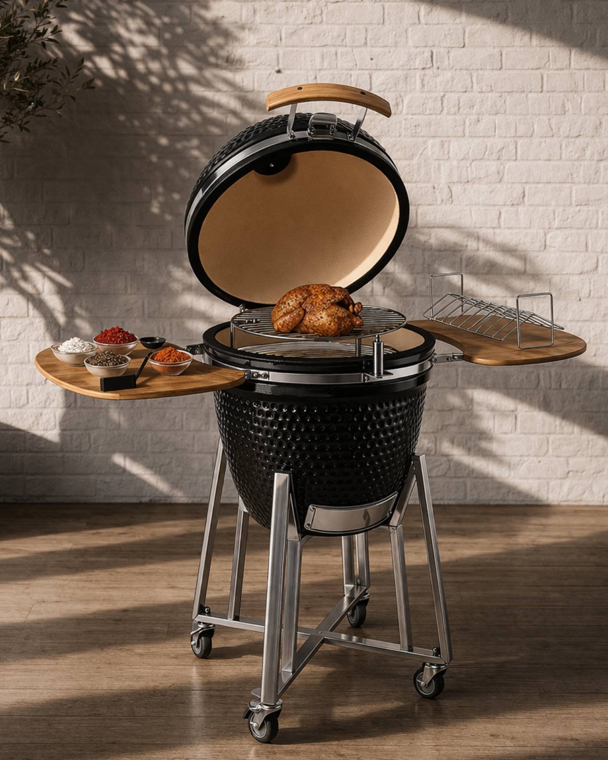 Kimpu Kamado Grill 21″ Deluxe (KS-KP21R) | Ceramic, 3 Colours