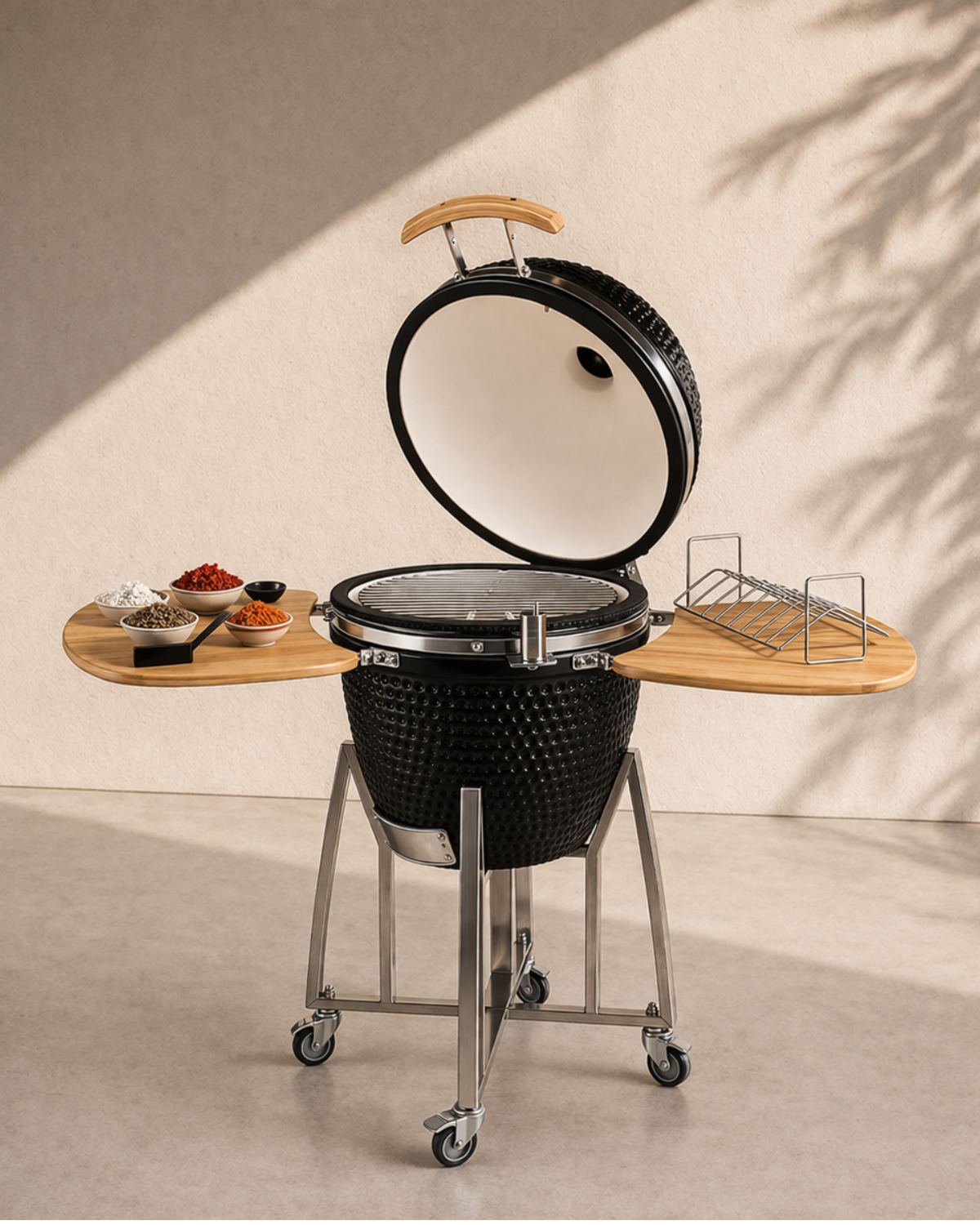 Kimpu Kamado Grill 23″ Deluxe (KS-KP23R) | Ceramic, 3 Colours