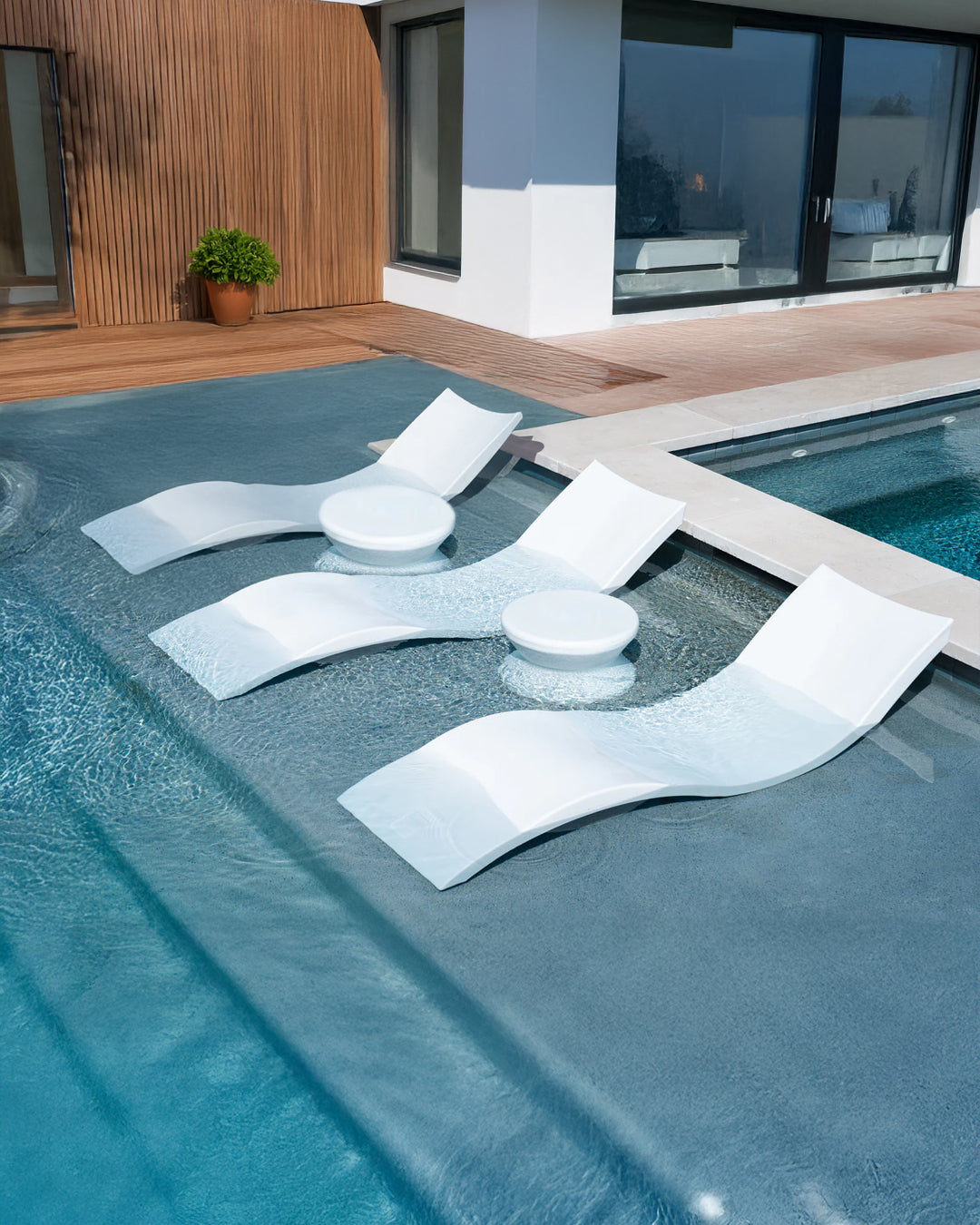 Resort Comfort Trio + Two 14" Tables | Ledge Lounger Bundle