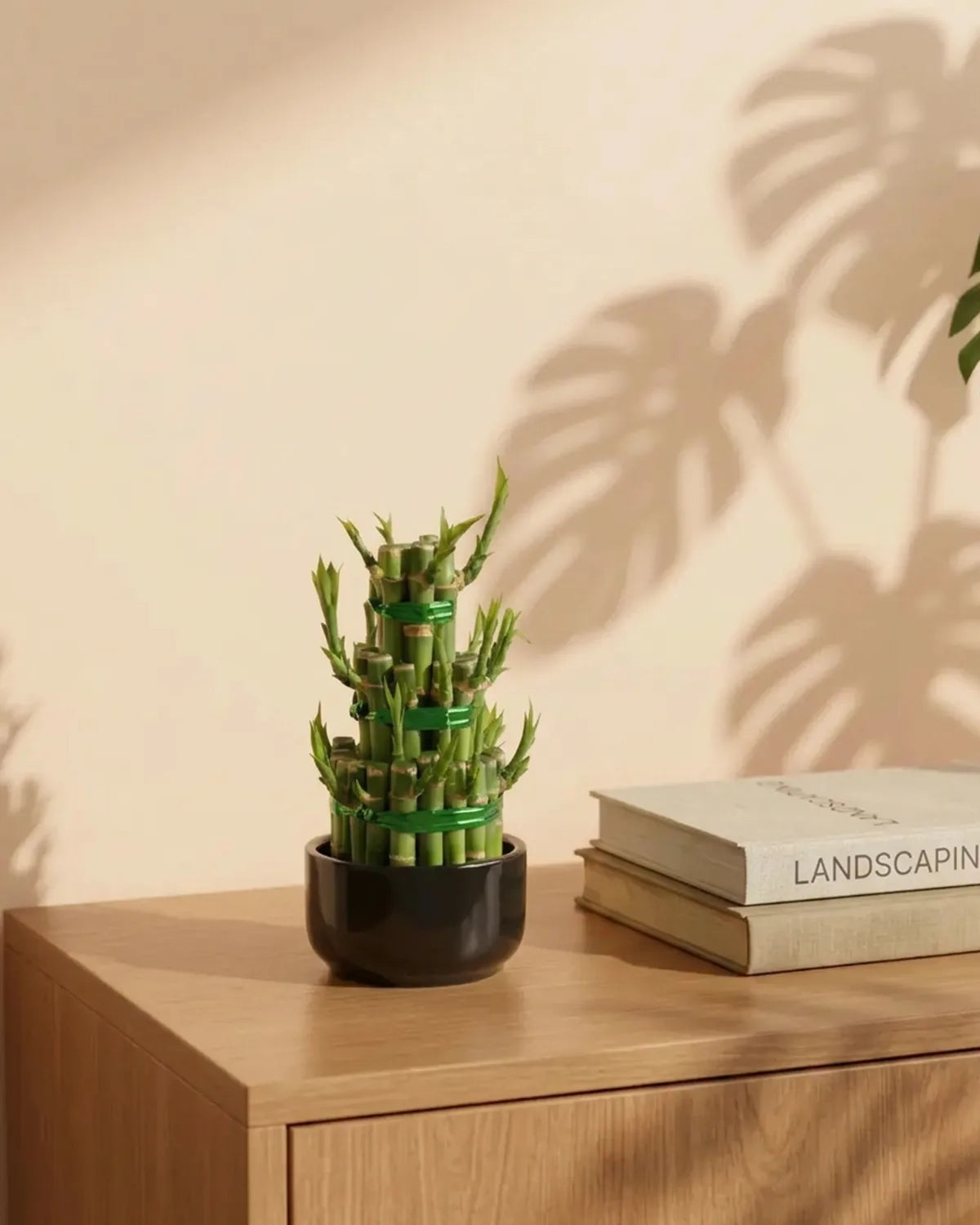 Lucky Bamboo 3-Tier – Compact (Dracaena sanderiana) | Arrangement, 10–20 cm