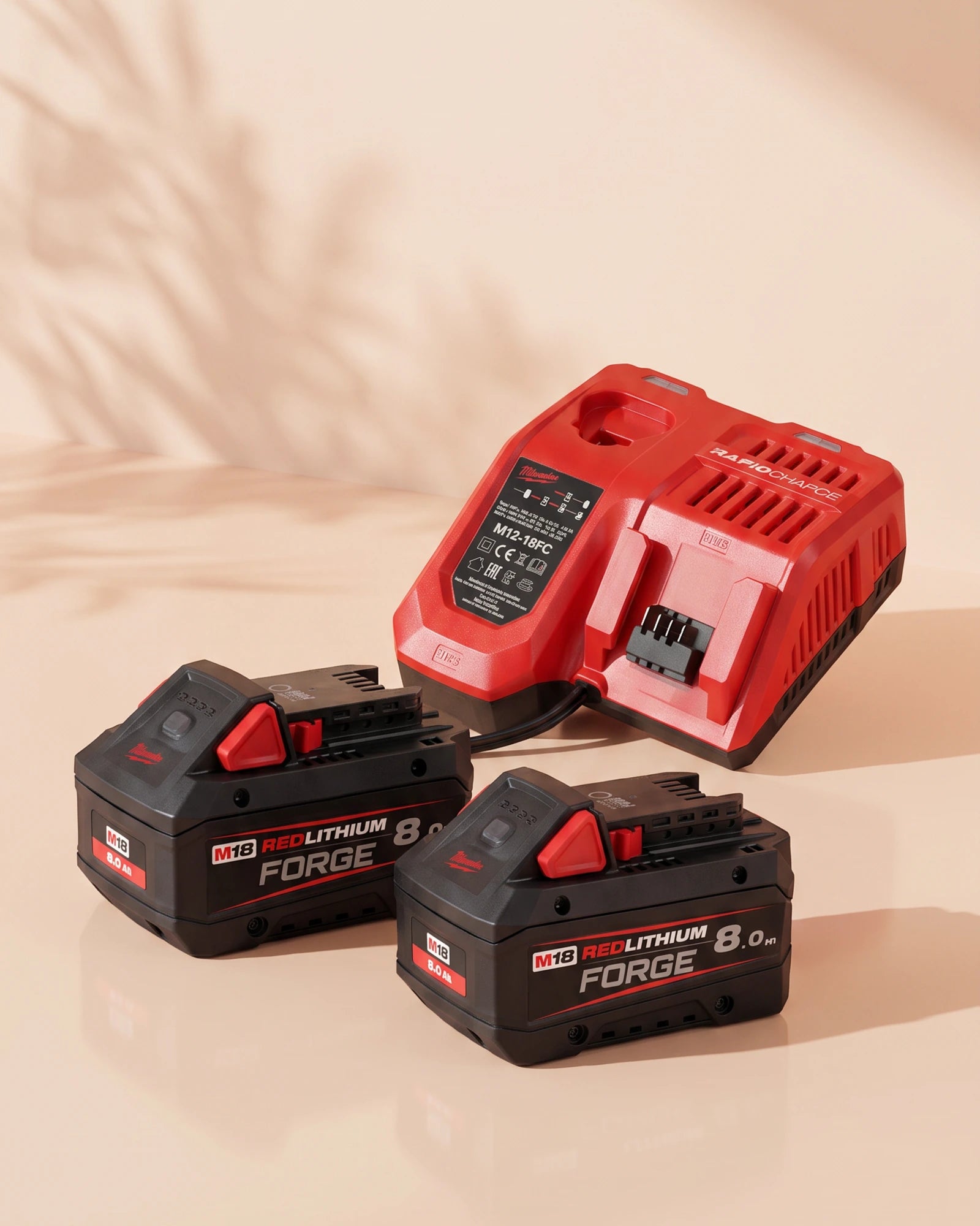 Milwaukee M18 FORGE NRG Kit 802 – 2 x 8.0Ah Batteries + M12-M18 Rapid Charger