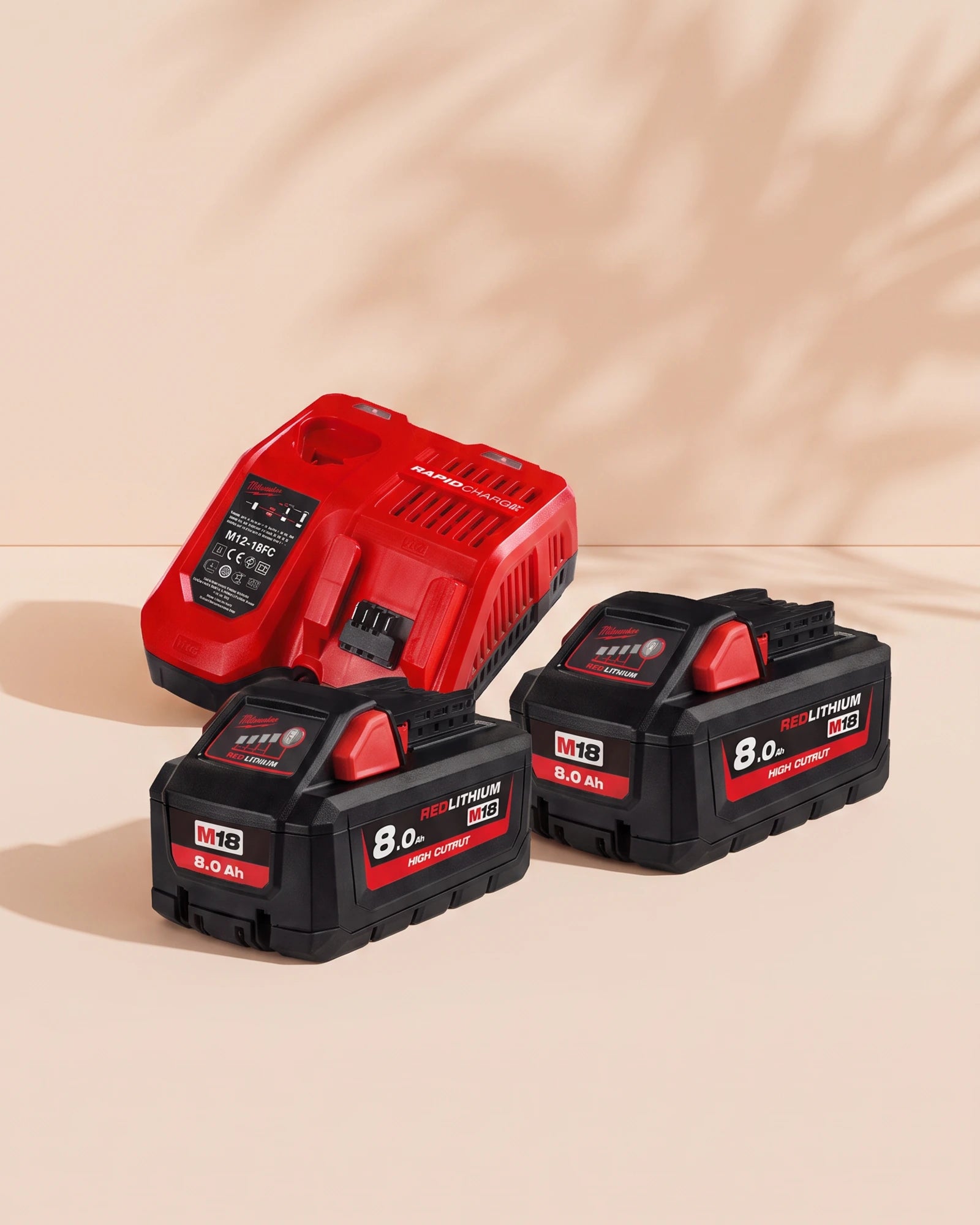 Milwaukee M18 HIGH OUTPUT NRG Kit M18 HNRG-802 – 2 x 8.0Ah + M12 4.0Ah + Fast Charger