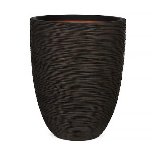 Nature Vase Elegant Low Rib – Brown