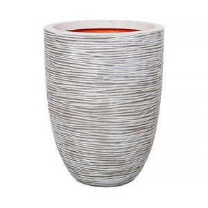 Nature Vase Elegant Low Rib – Ivory