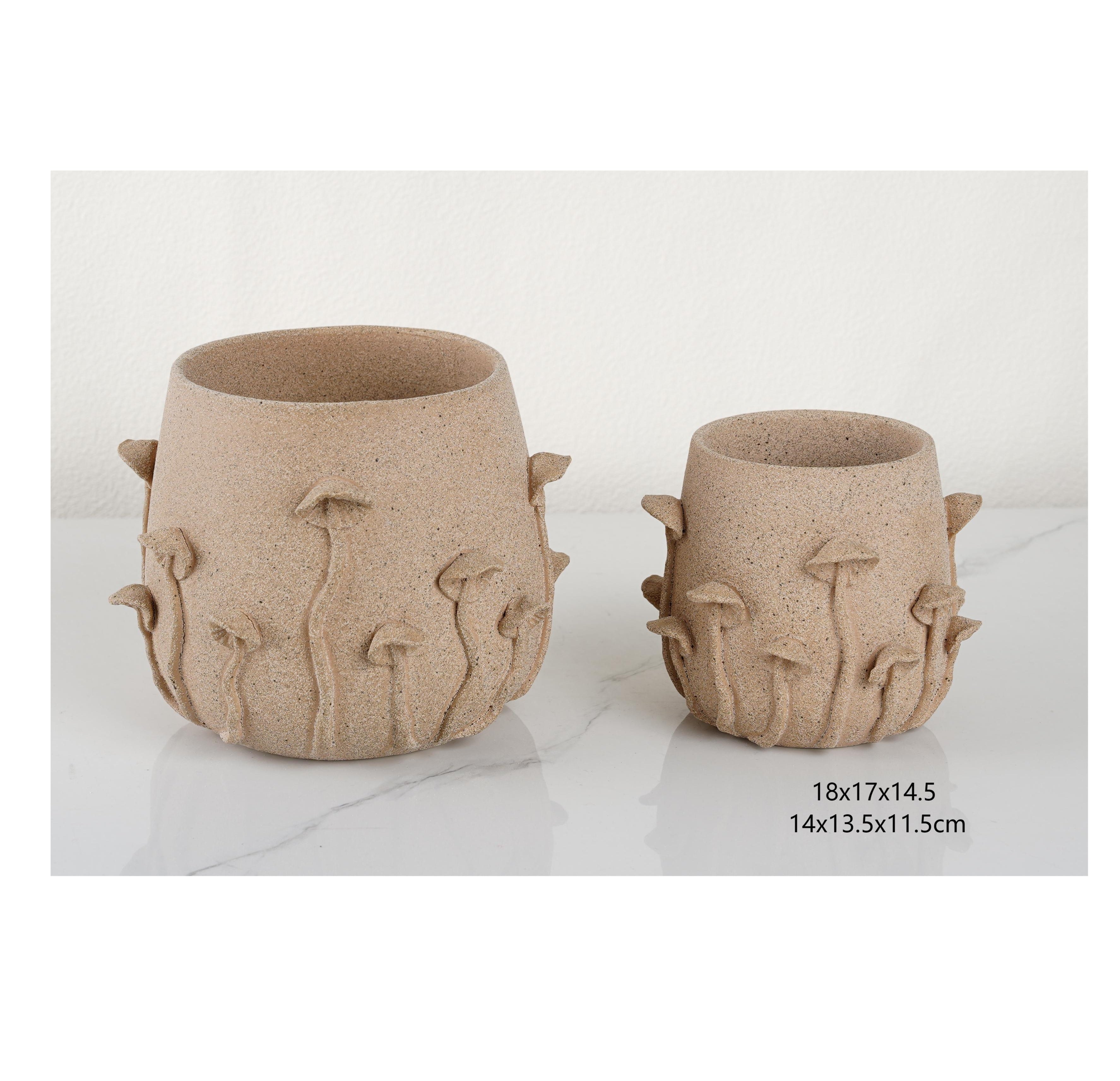 Ceramic Pot Forest Mushroom