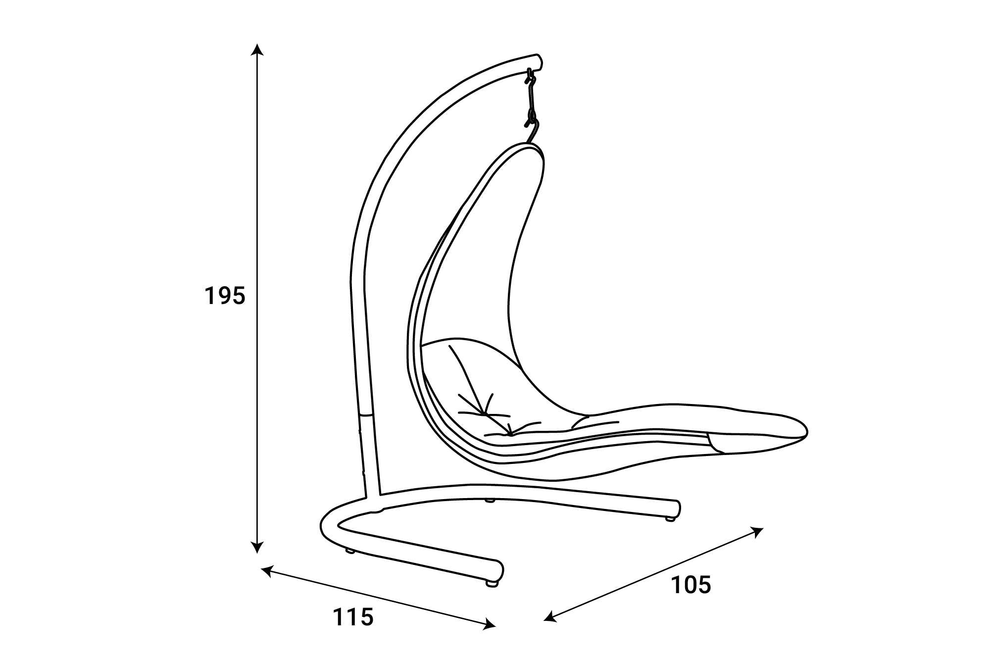 ATC Outdoor Swing Chair Flat