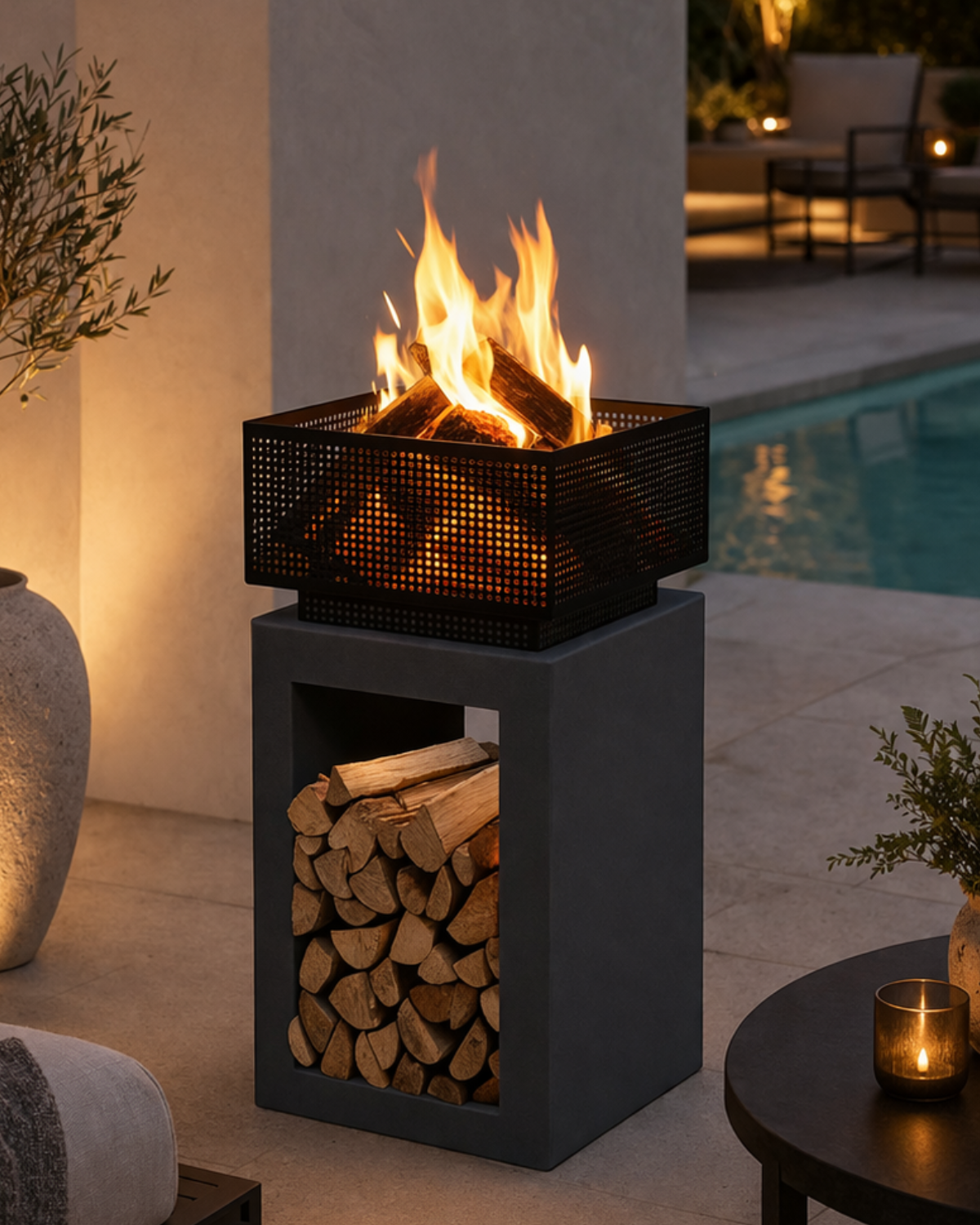 Ronglin Fire Pit GRC Wood Burner 35x50cm - Acacia Garden Center