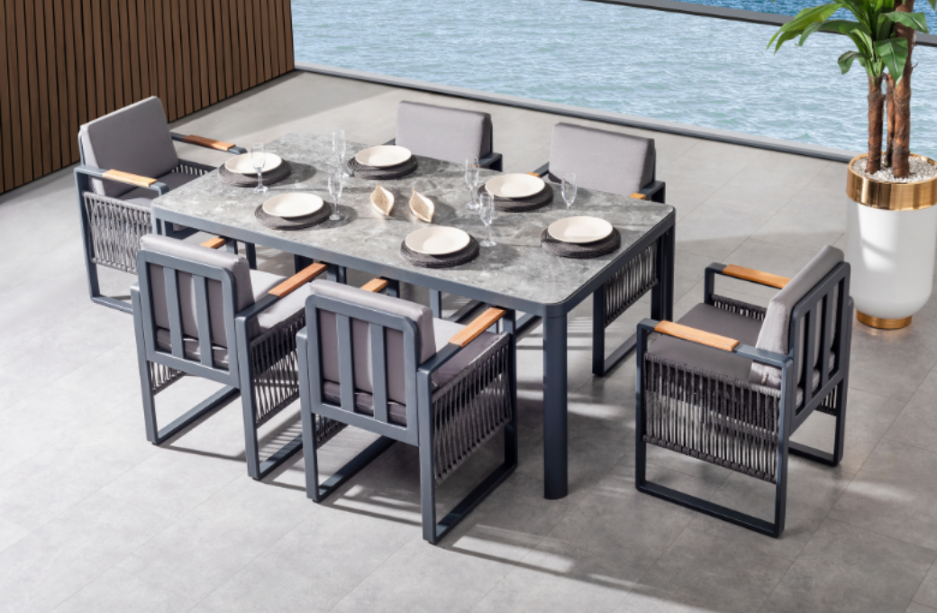 Terrazi Garden Concept Argos Dining Set with Chairs & HPL Compact Table