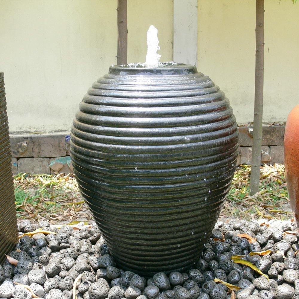 Adobe Jar Water Fountain (3102Bose) | Ceramic Jar, 64 × 86 cm - Acacia Garden Center